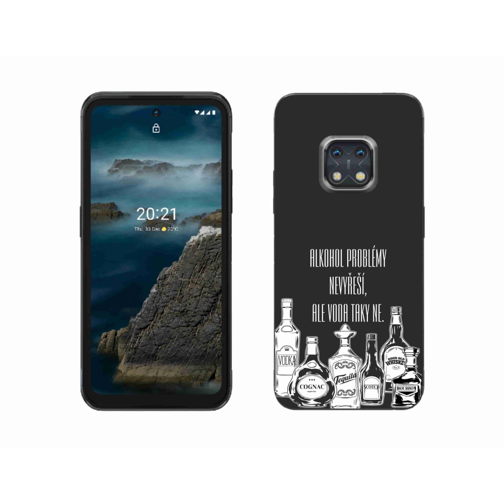 Gél borító mmCase a Nokia XR20 készülékhez - vicces szöveg fekete háttérrel