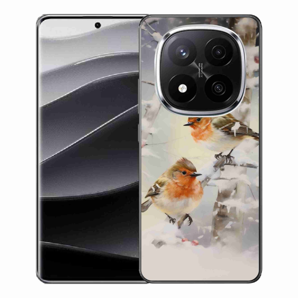 Gél borítás mmCase a Xiaomi Redmi Note 14 Pro+ 5G számára - madarak télen