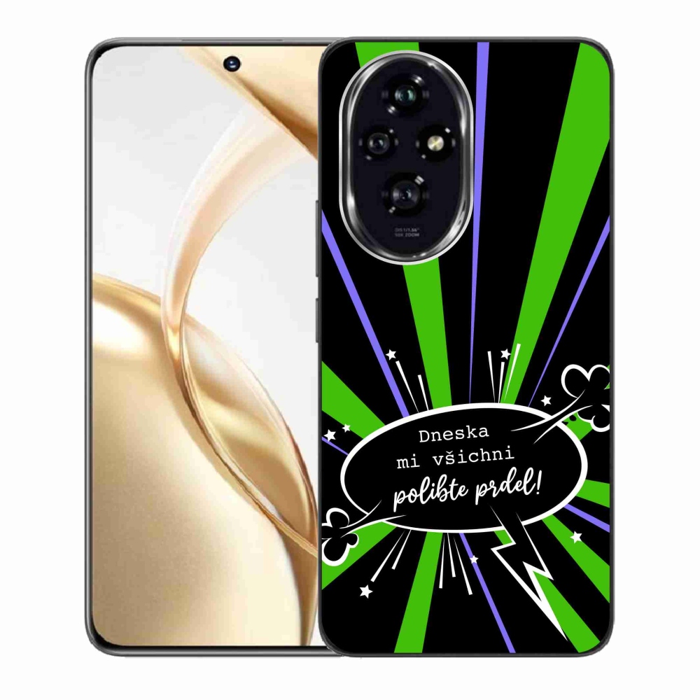 Gél borító mmCase a Honor 200 5G készülékhez - vicces szöveg 15 fekete háttérrel