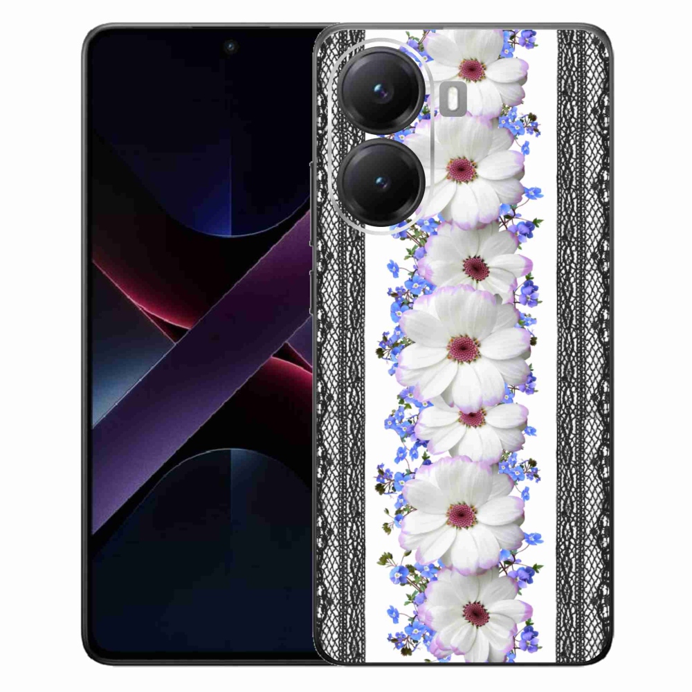 Gél borító mmCase a Xiaomi Poco X7 Pro 5G számára - virágok 8