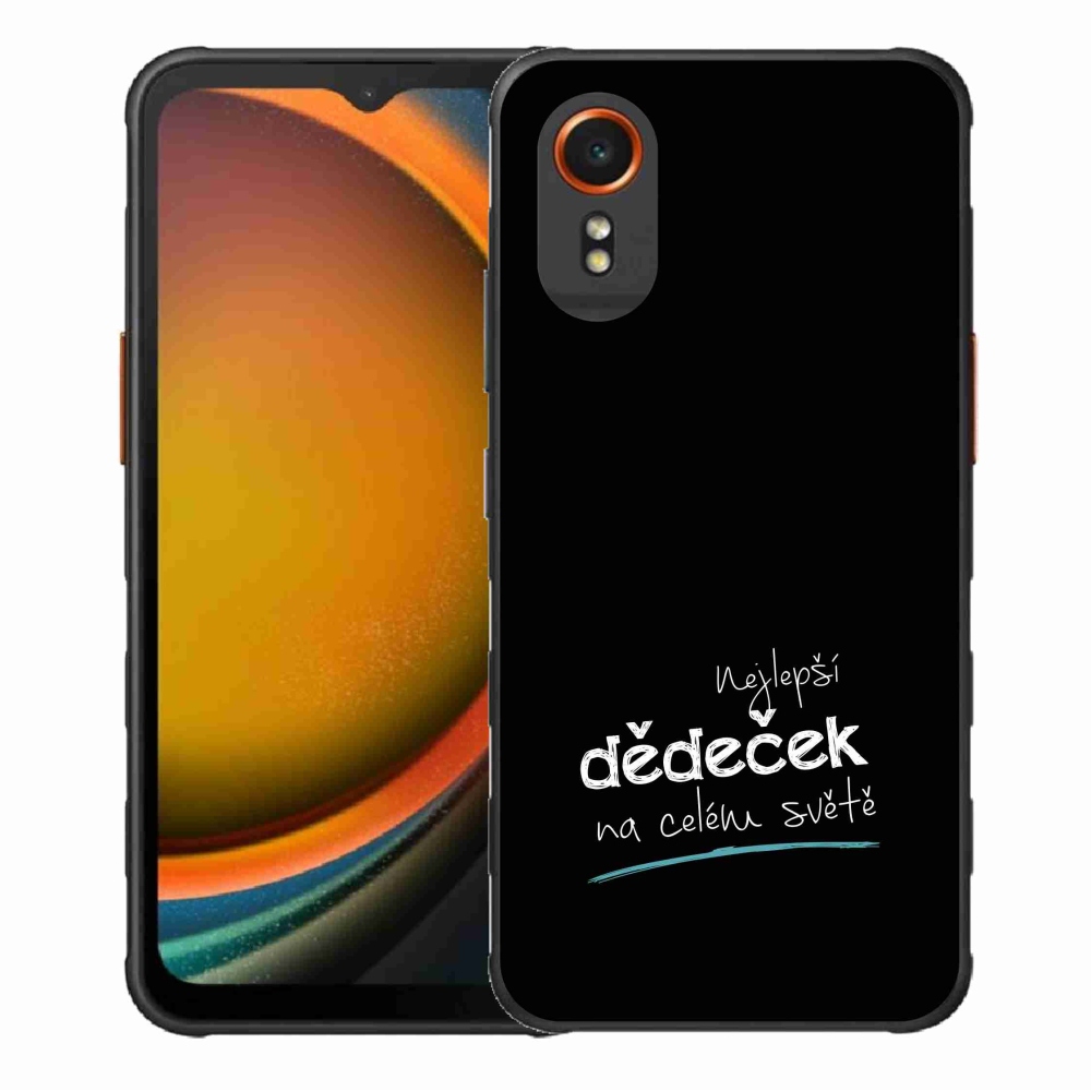 Gél borító mmCase a Samsung Galaxy Xcover 7 - a legjobb nagypapa 3 fekete háttérrel