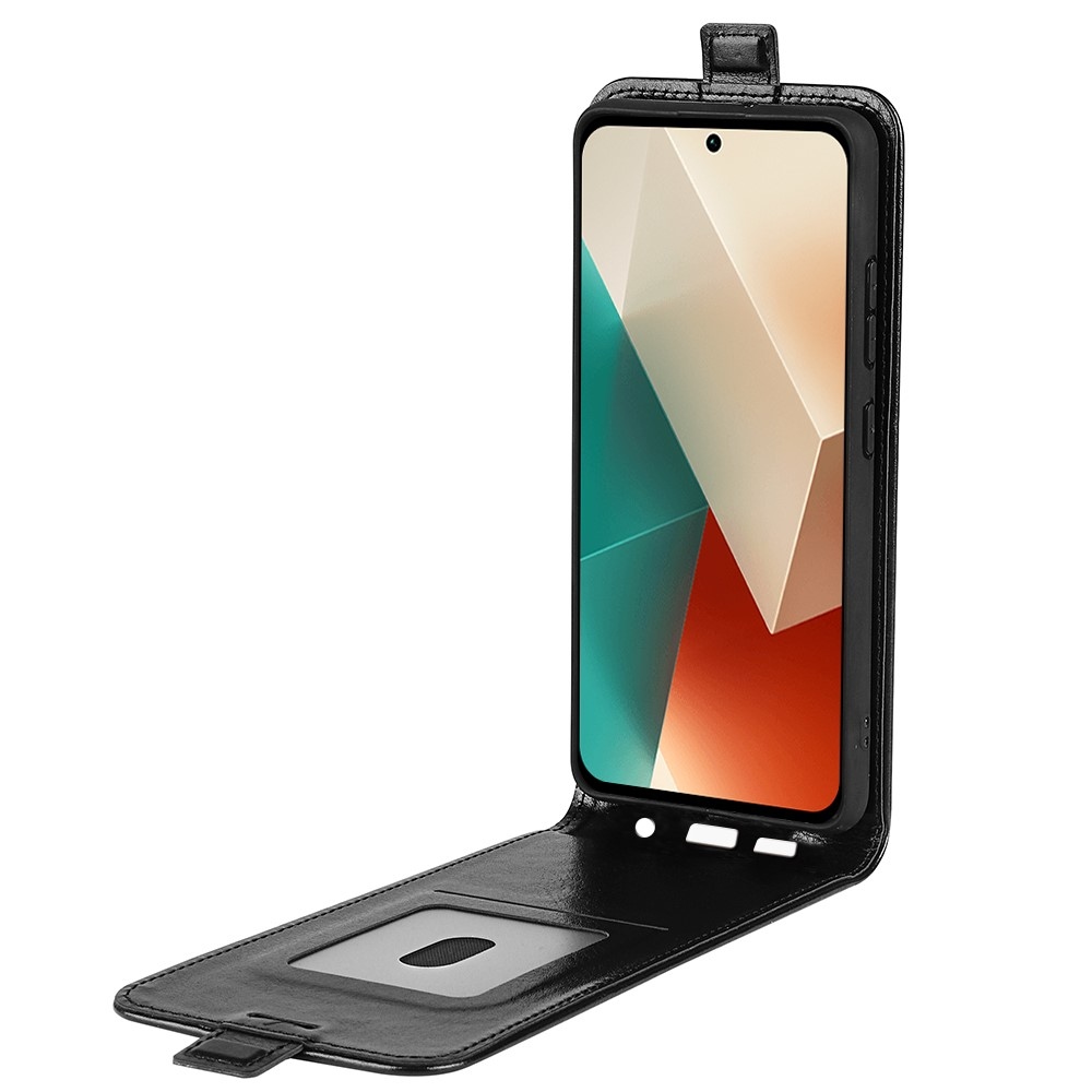 Függőleges flip tok Xiaomi Redmi Note 13 5G-hez - fekete