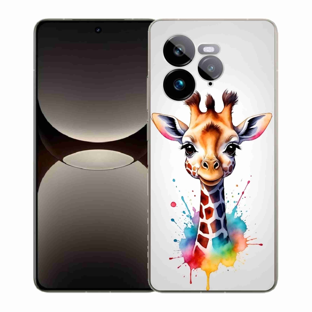 Zselés borítás mmCase a Realme GT 7 Pro 5G készülékhez - zsiráf 1