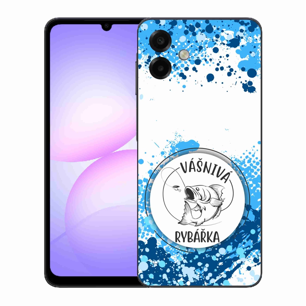 Gél borító mmCase Samsung Galaxy A07 4G - szenvedélyes halász fehér háttérrel