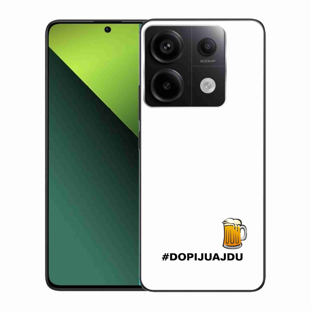 Gél borítás mmCase a Xiaomi Redmi Note 13 Pro 5G/Poco X6 5G - sör motívum 1 fehér háttérrel