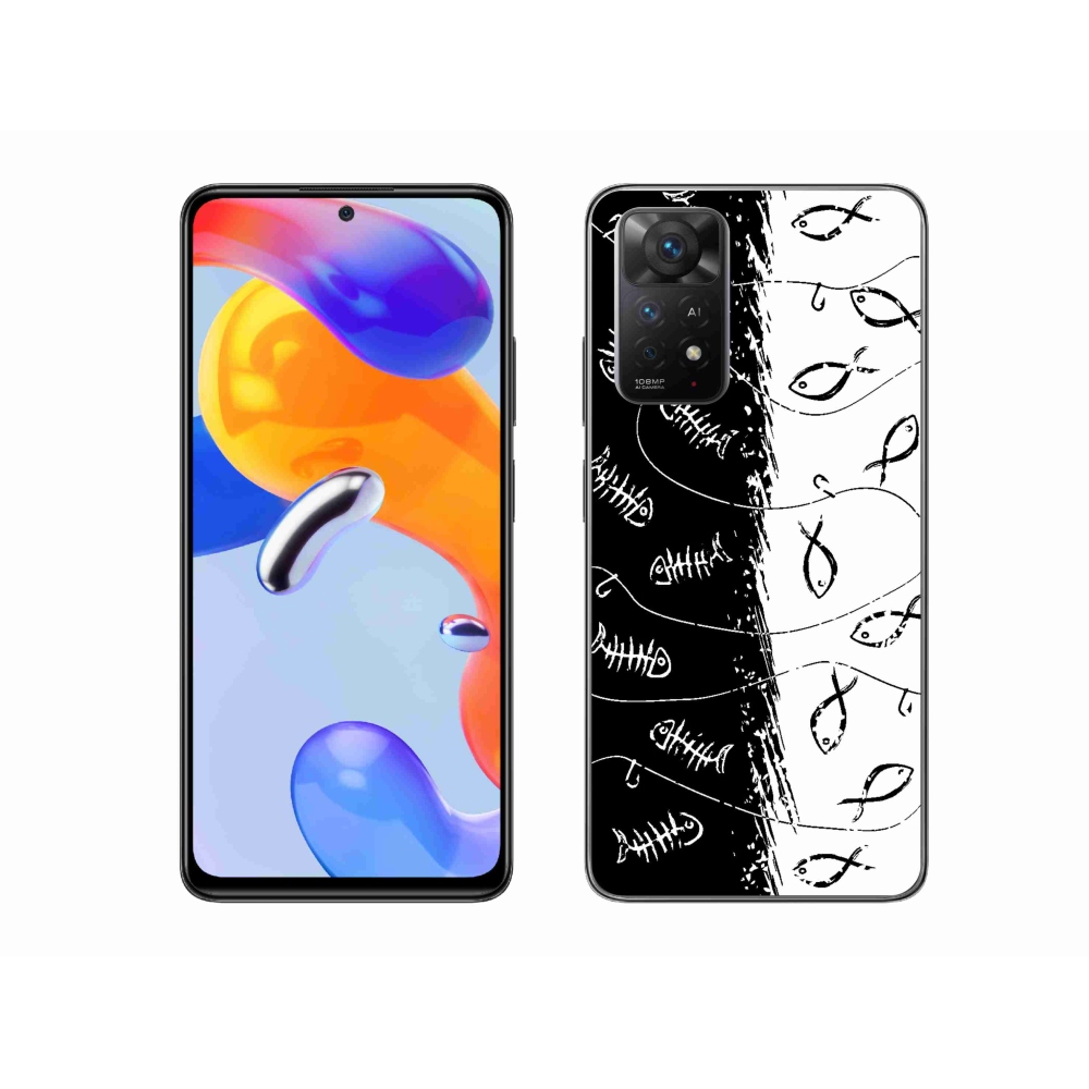Gél borító mmCase a Xiaomi Redmi Note 11 Pro 4G/5G számára - csontvázak és halak