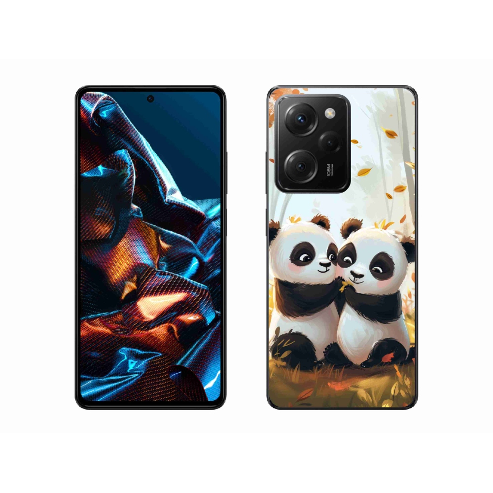 Gél borítás mmCase a Xiaomi Poco X5 Pro 5G számára - pandák