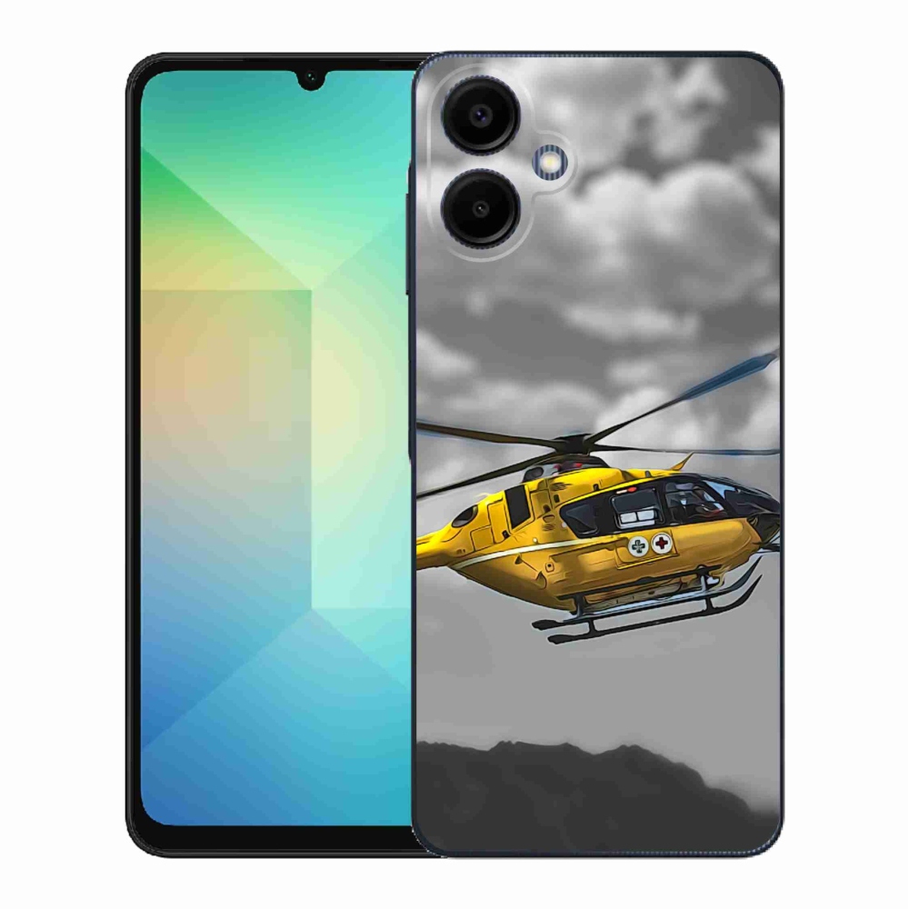 Gél védőhuzat mmCase Samsung Galaxy A06 4G - sárga helikopterhez