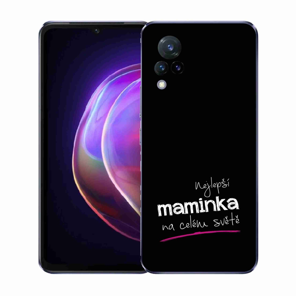 Gél borító mmCase a Vivo V21 4G/5G - legjobb anya 4 fekete háttérrel