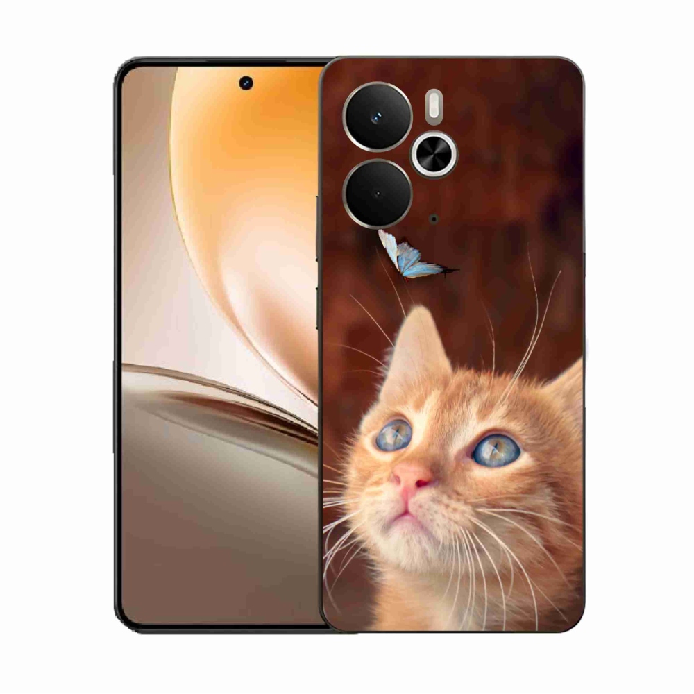 Gél borító mmCase a Realme 14 5G/14T 5G készülékhez - pillangó és cica