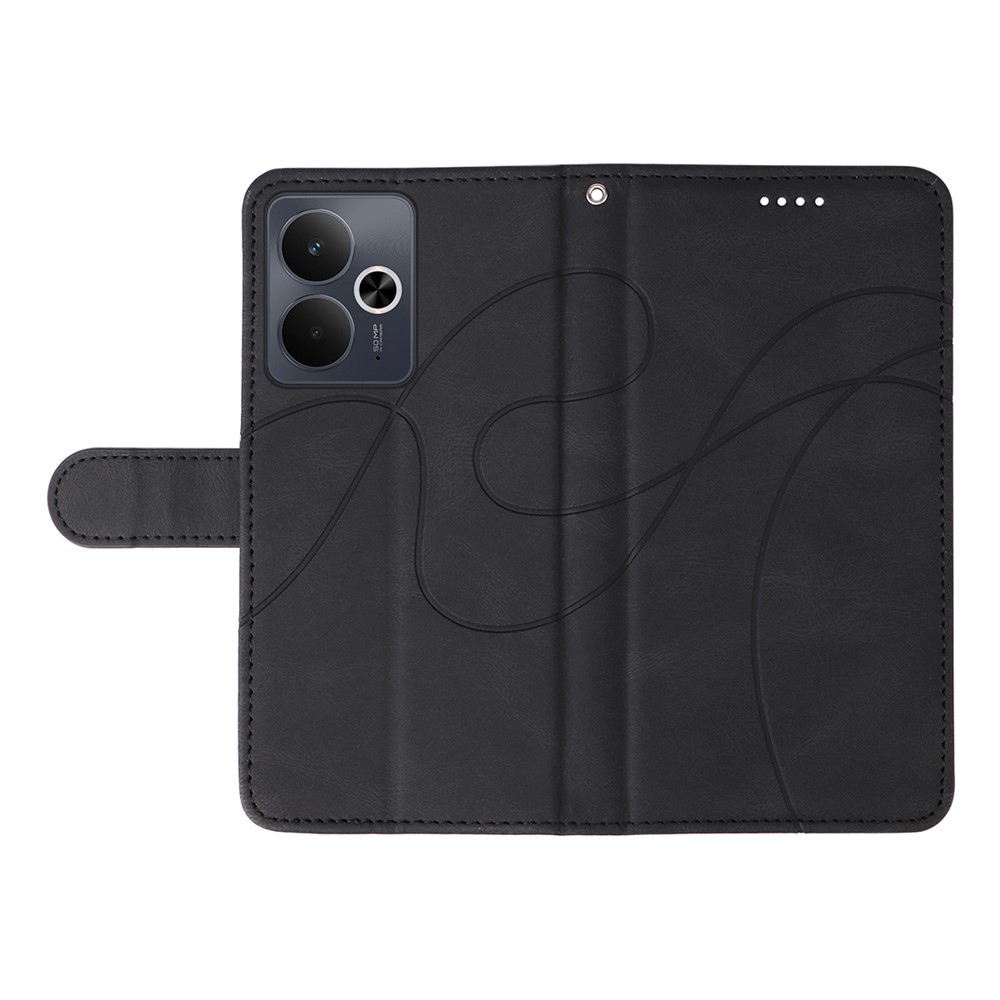 Ívelt könyvtáska a Realme 14 5G/14T 5G készülékhez - fekete