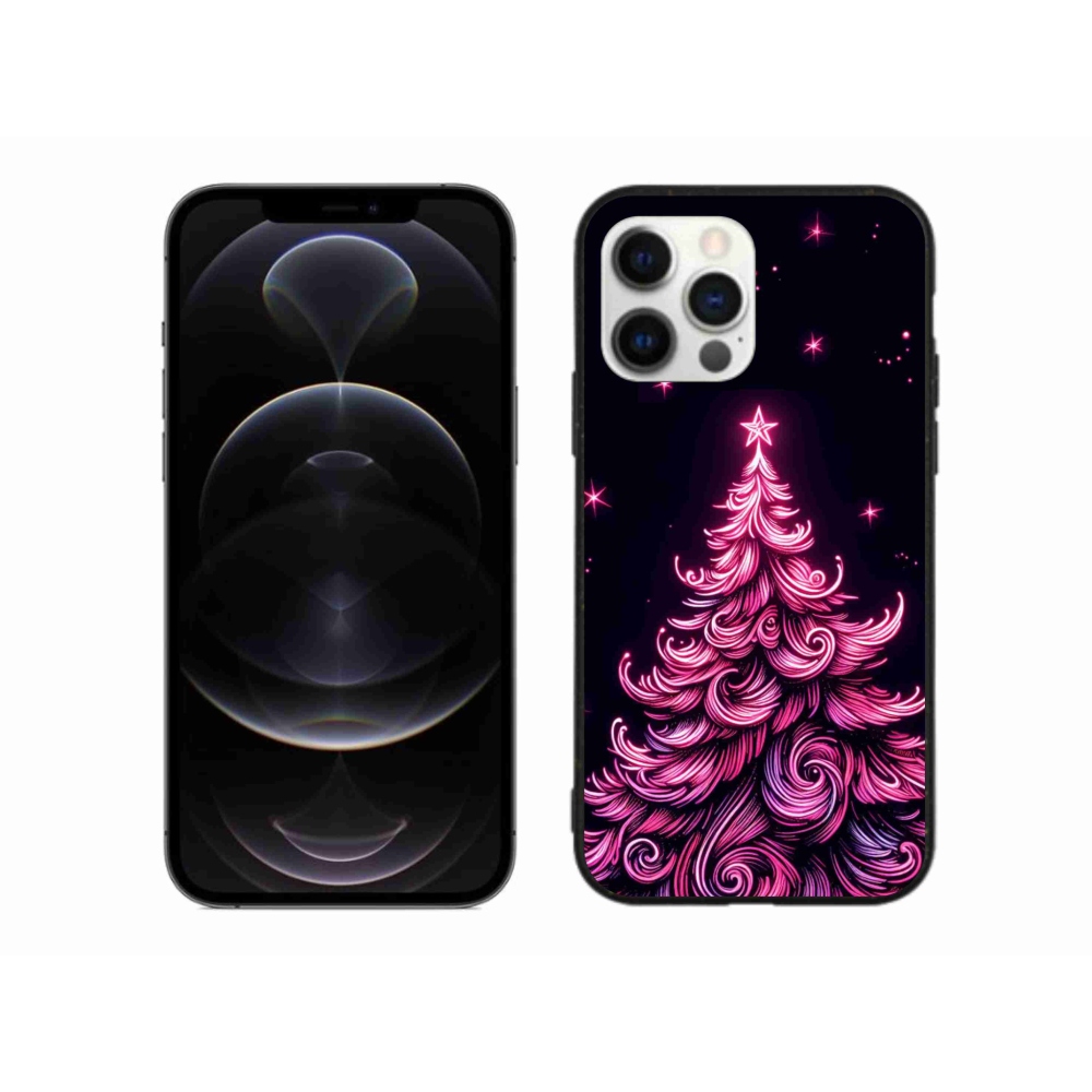 Gél borítás mmCase iPhone 12 Pro Max készülékhez - neon karácsonyfa 2