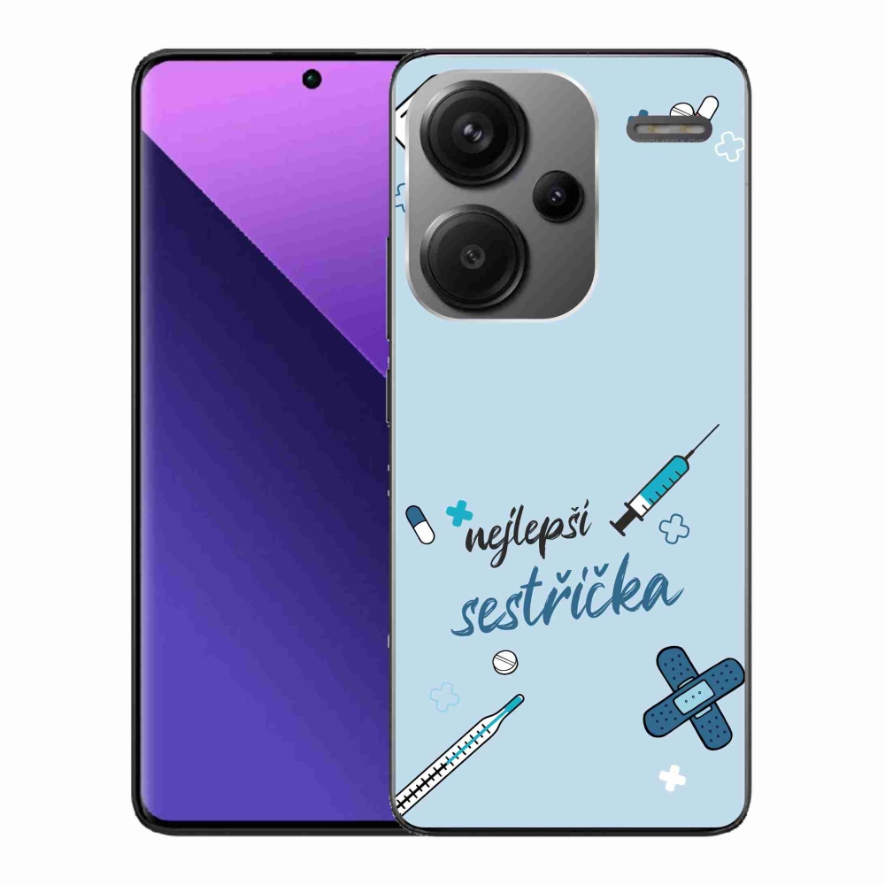 Gél borító mmCase a Xiaomi Redmi Note 13 Pro+ 5G - legjobb kishúg kék háttérrel