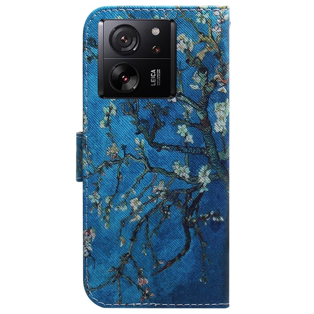 Printy könyv tok Xiaomi 13T/13T Pro - fa virágokkal