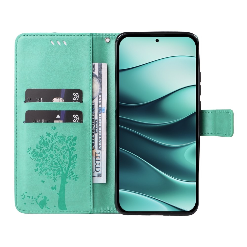 Fák könyve tok Xiaomi Redmi Note 14 5G - teal - teal - kék színű