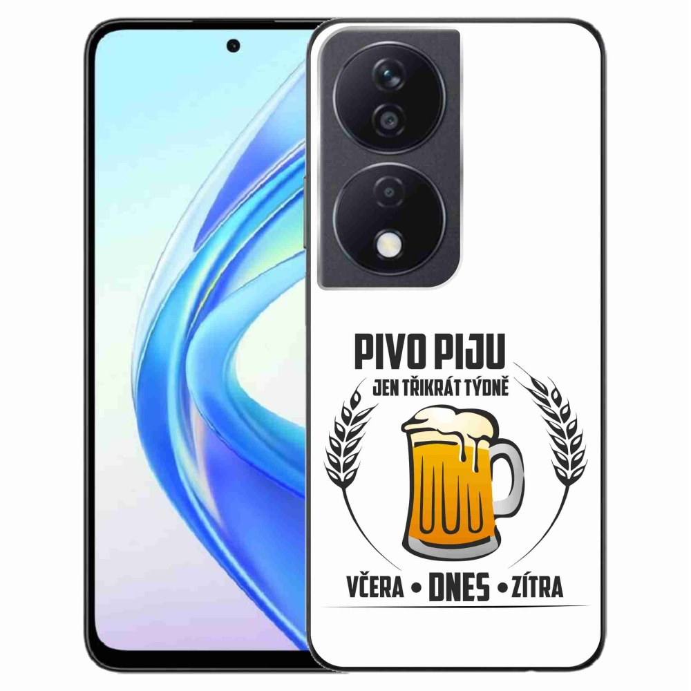 Gél borító mmCase a Honor X7b/Honor 90 Smart készülékhez - sör motívum fehér háttérrel