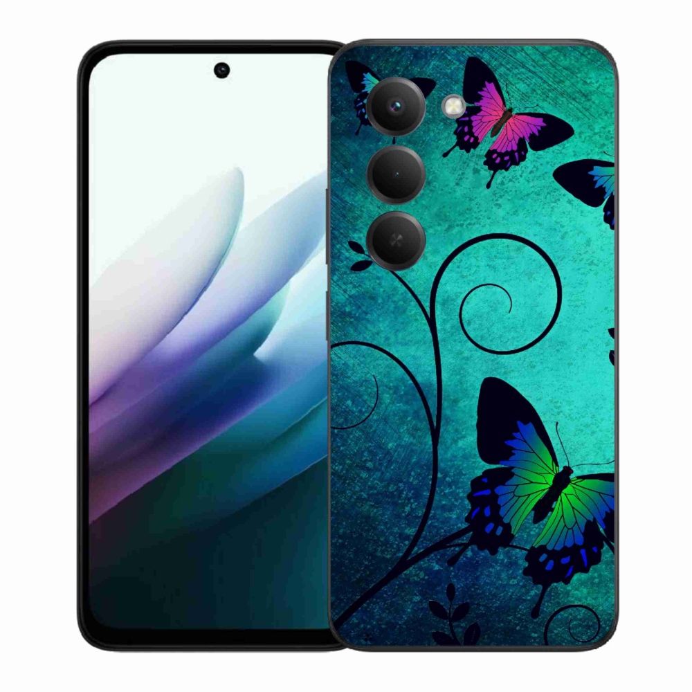 Gél borítás mmCase a Xiaomi Redmi 15 4G/5G (171mm) - színes pillangókhoz