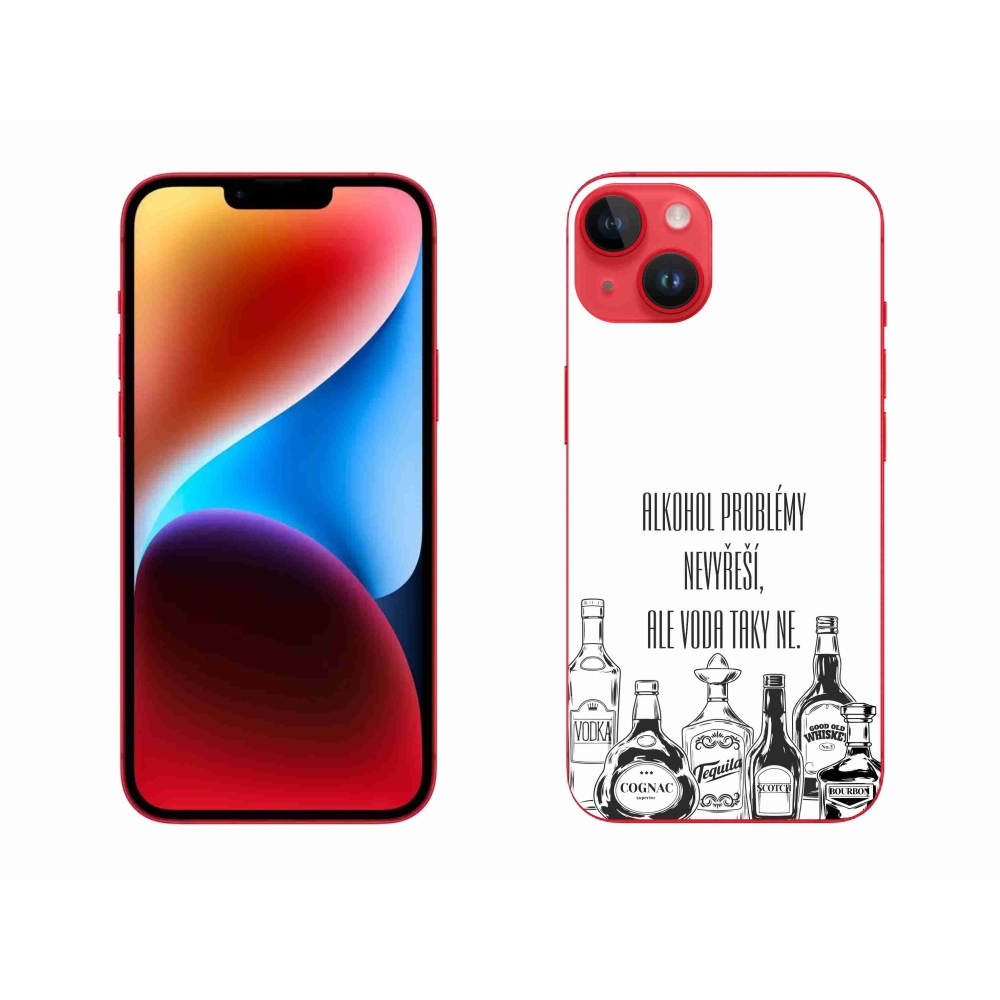 Gél borító mmCase iPhone 14 Plus készülékhez - vicces szöveg fehér háttérrel