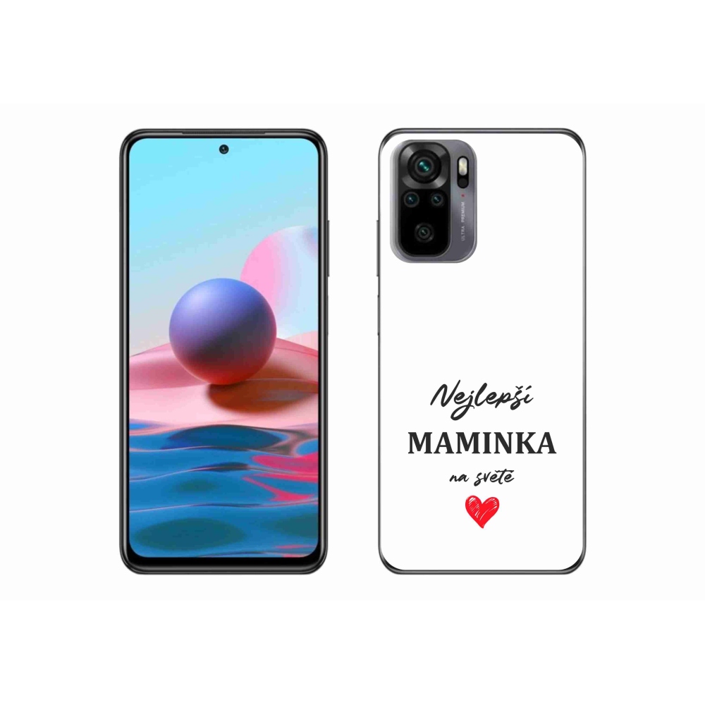 Gél borító mmCase a Xiaomi Redmi Note 10 4G-hez - legjobb anya 1 fehér háttér