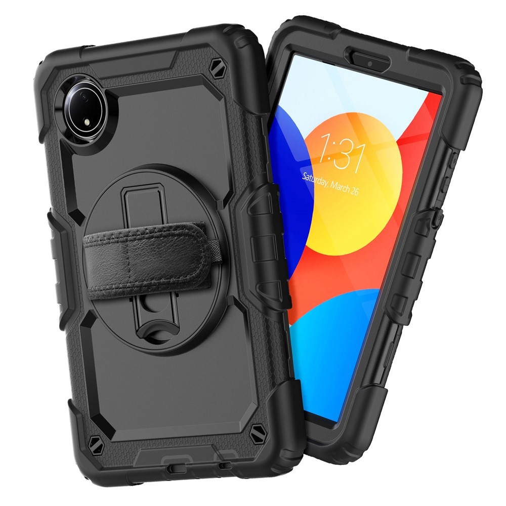 Strapabíró borító kéztartóval és vállpánttal Xiaomi Redmi Pad SE 8.7 - fekete