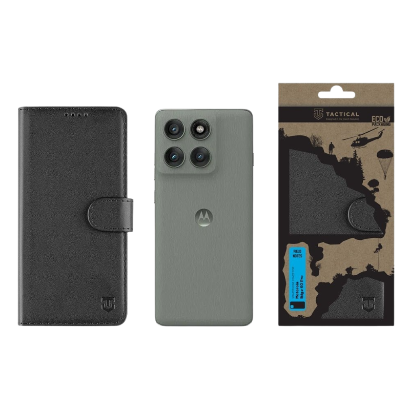 Tactical Field Notes a Motorola Edge 60 Pro-hoz, fekete