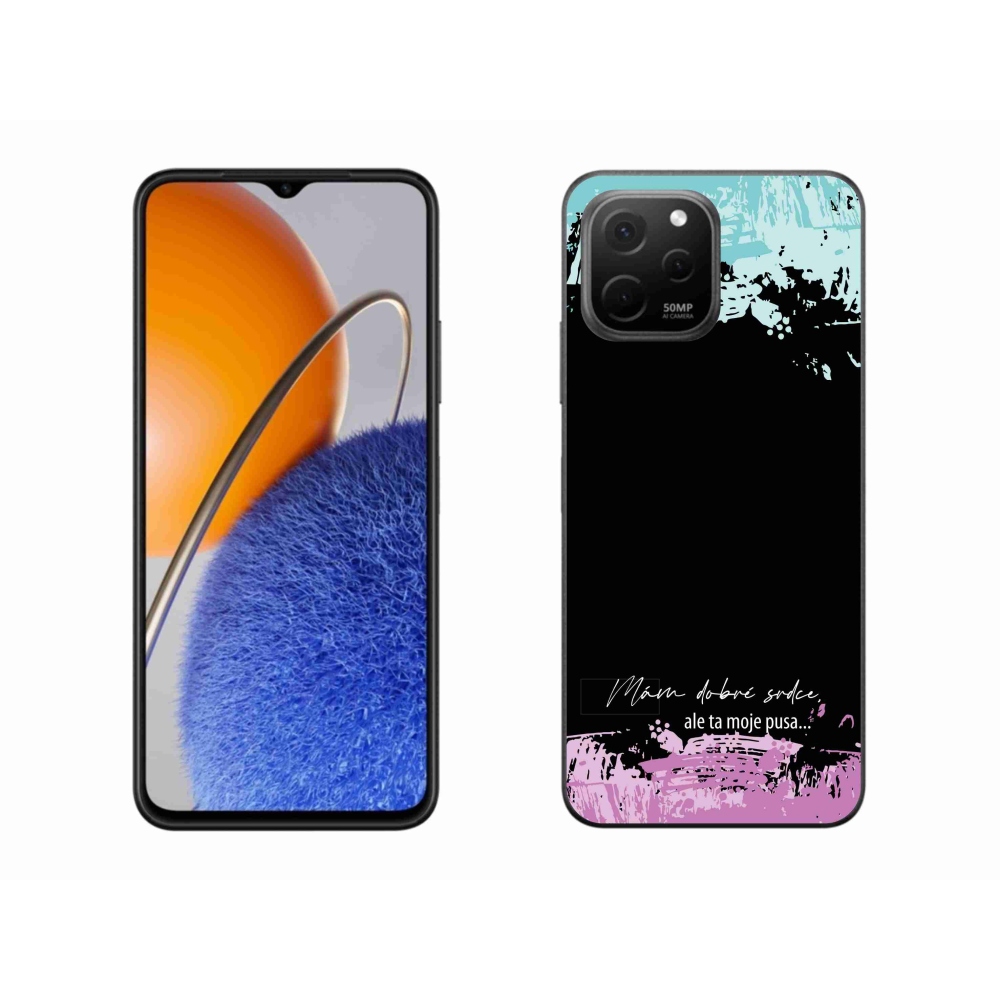 Gél borító mmCase a Huawei Nova Y61 készülékhez - vicces szöveg 3 fekete háttérrel