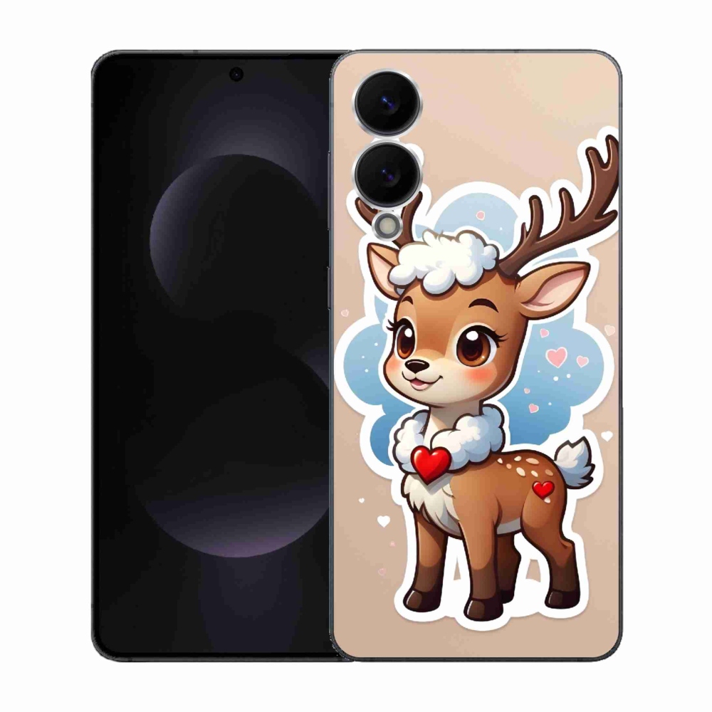 Zselés borítás mmCase Samsung Galaxy S25 Edge készülékhez - rajzfilm rénszarvas