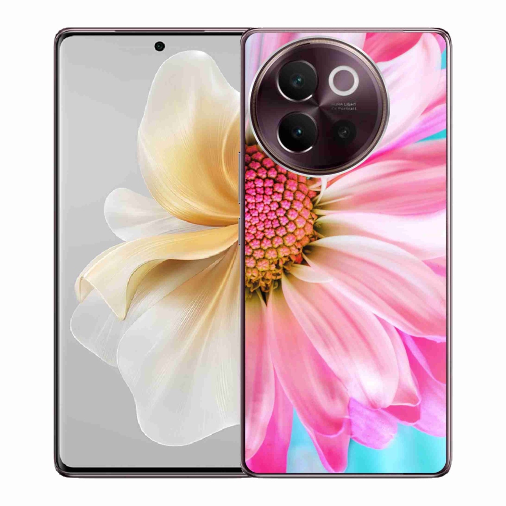Gél borítás mmCase a Vivo V40 Lite 5G készülékhez - rózsaszín virág