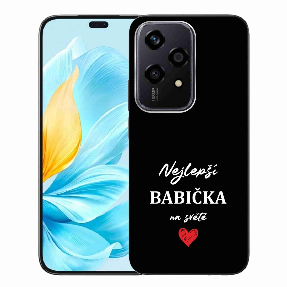 Gél borító mmCase a Honor 200 Lite 5G számára - Best Grandma 1 fekete háttérrel