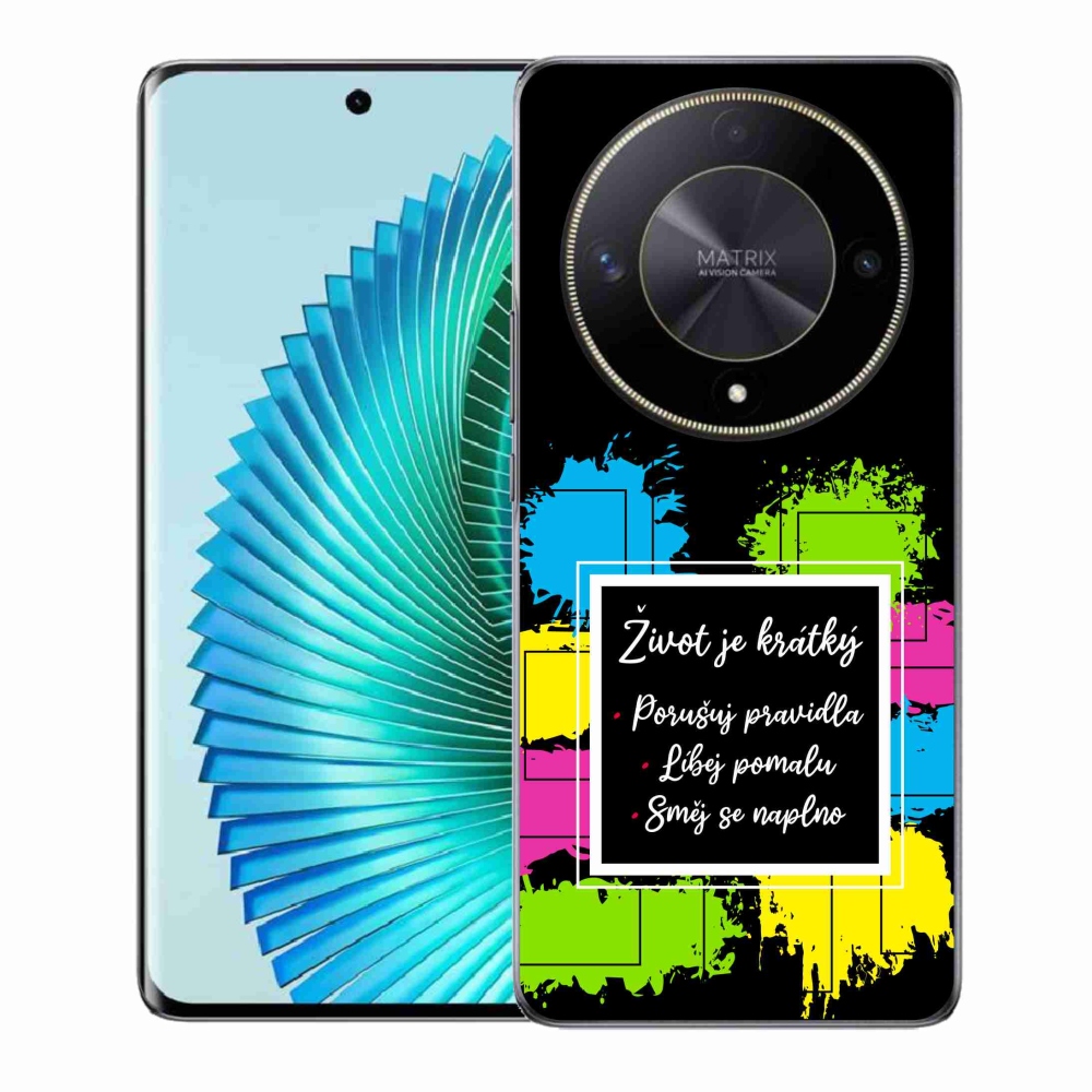 Gél borítás mmCase a Honor Magic 6 Lite 5G készülékhez - Idézet 5 fekete háttér