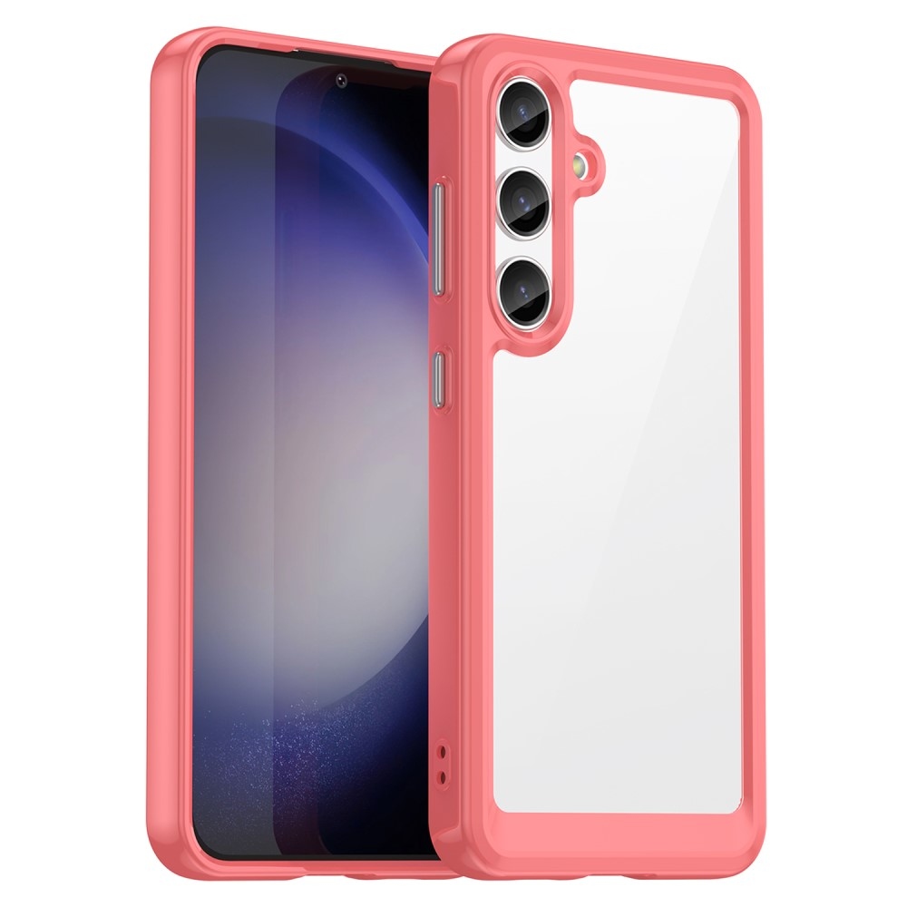 Gél tok fix hátlappal Samsung Galaxy S24 készülékhez - piros