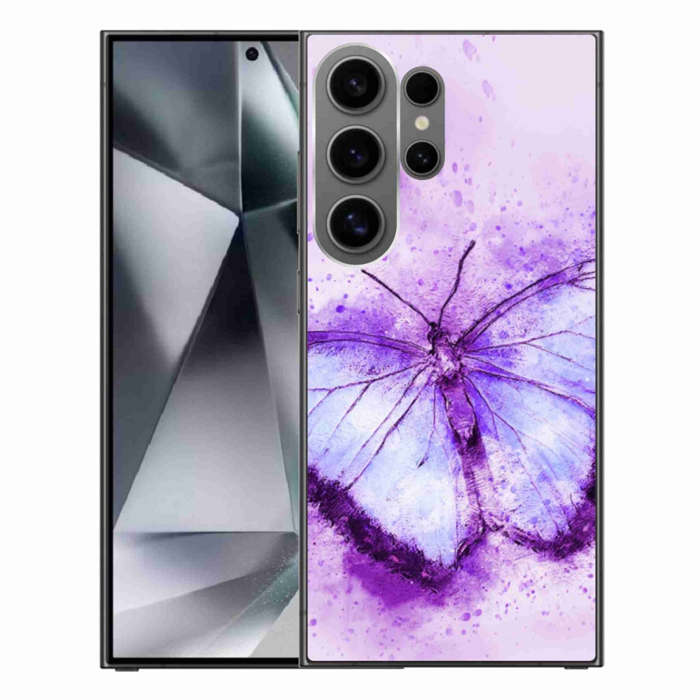 Zselés borítás mmCase Samsung Galaxy S24 Ultra - lila pillangó