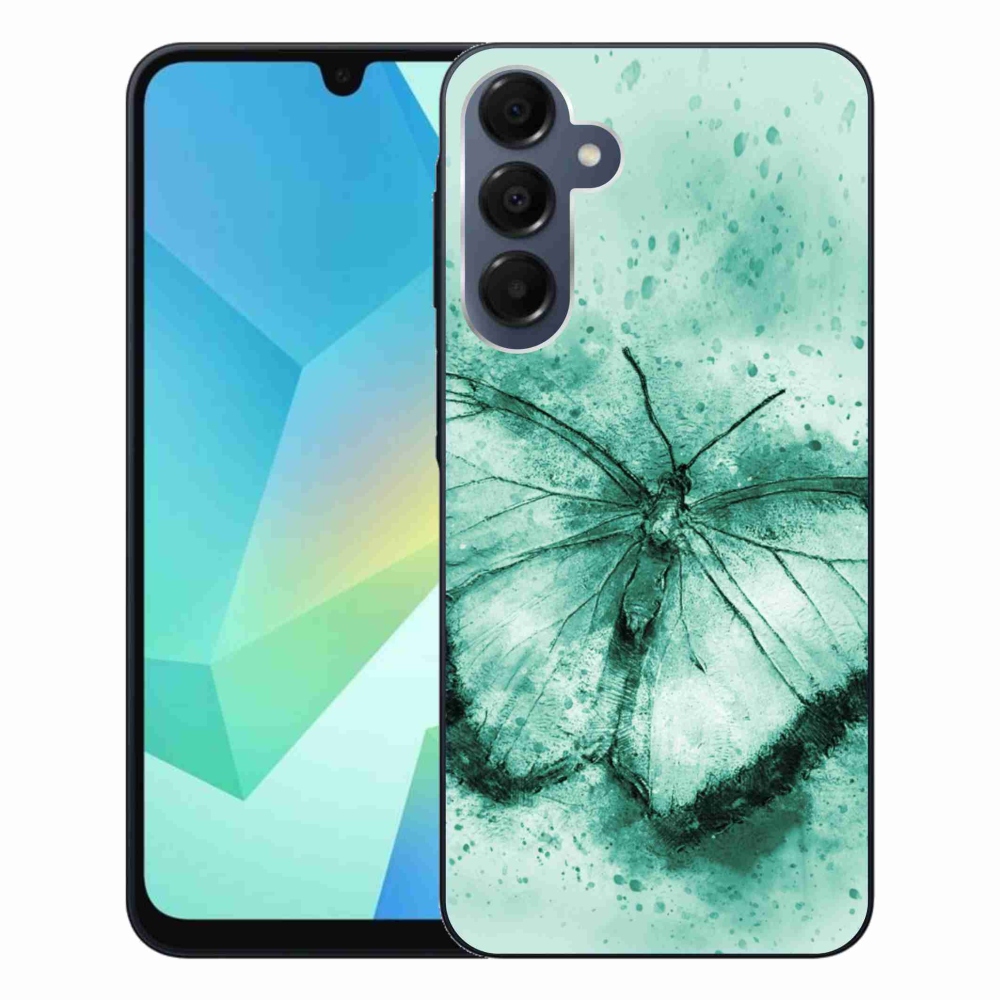 Gél tok mmCase a Samsung Galaxy A16 4G/5G készülékhez - zöld pillangó
