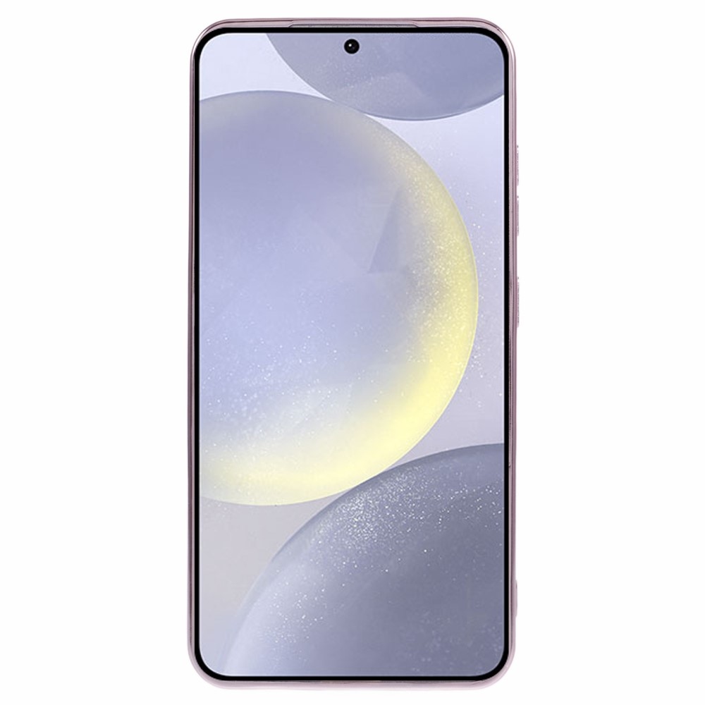 Átlátszó tok kameravédelemmel és MagSafe támogatással Samsung Galaxy S25 készülékhez - rózsaszín