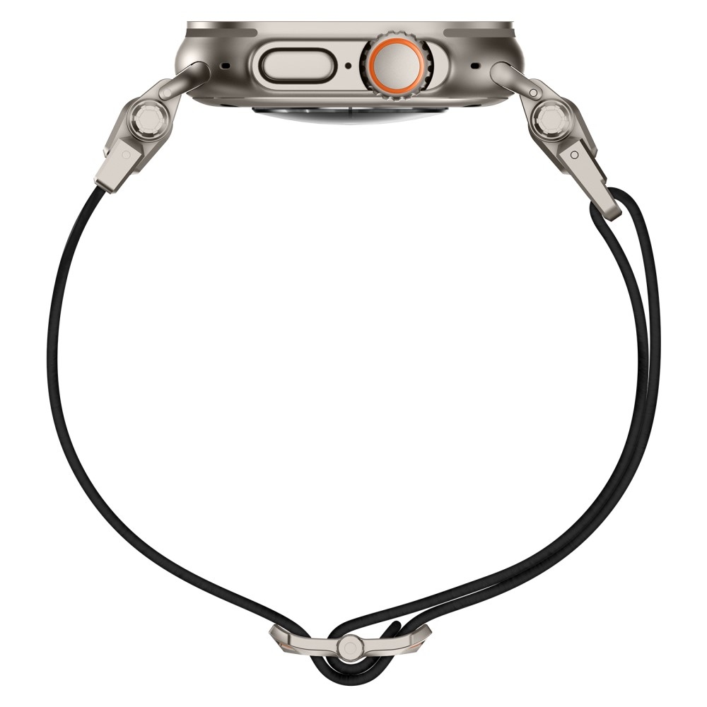 Titán nejlon szíj Apple Watch Ultra/Ultra 2 49mm/SE/SE 2022/2023 44mm/10 46mm/9/8/7 45mm/6/5/4 44mm/3/2/1 42 mm - fekete