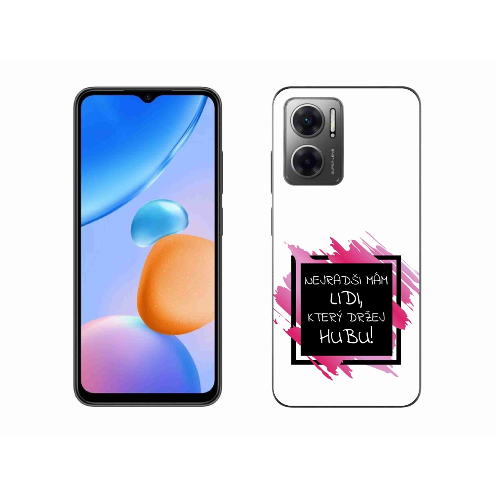 Gél borító mmCase a Xiaomi Redmi 10 5G-hez - vicces szöveg 7 fekete és fehér háttérrel