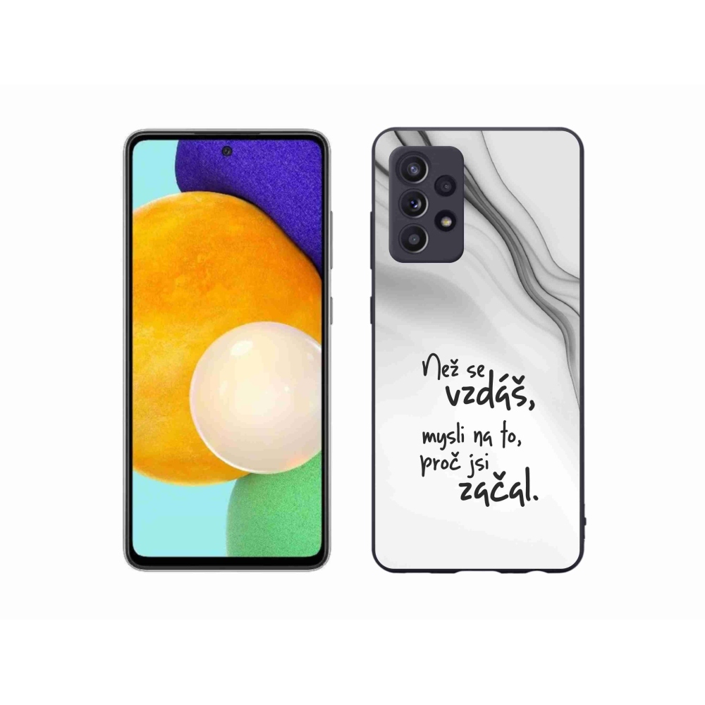 Gél borítás mmCase Samsung Galaxy A52/A52 5G - idézet 2 fehér háttér