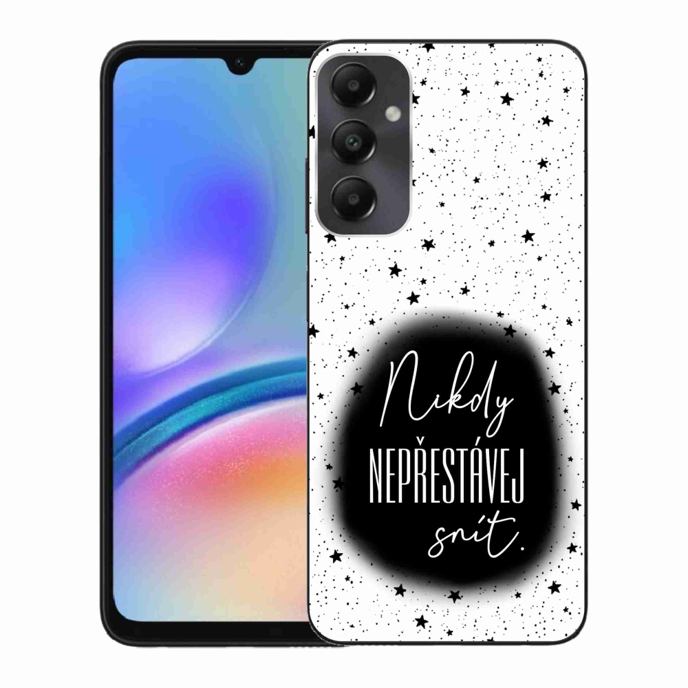 Gél borítás mmCase Samsung Galaxy A05s készülékhez - idézet 1 fekete-fehér háttérrel