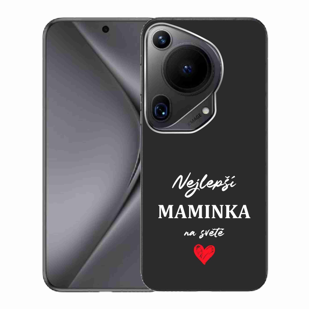Gél borító mmCase a Huawei Pura 70 Ultra - legjobb anya 1 fekete háttérrel