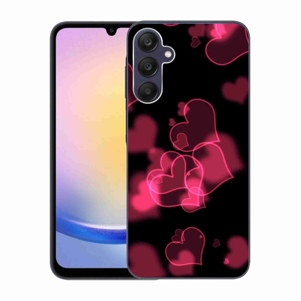 Gél védőhuzat mmCase Samsung Galaxy A25 5G - piros szívek