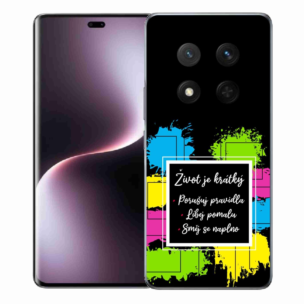 Gél borítás mmCase a Honor Magic 7 Lite 5G készülékhez - Idézet 5 fekete háttér