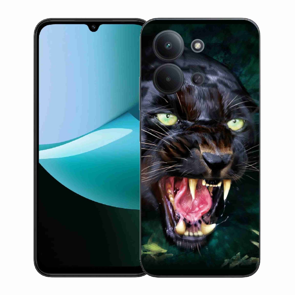 Gél borítás mmCase a Xiaomi Redmi 15C 4G (171mm)/Poco C85 4G (171mm) - dühös fekete párduchoz