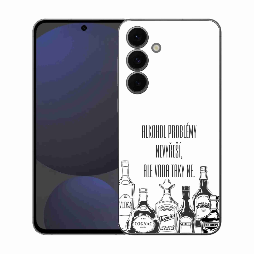 Gél borító mmCase Samsung Galaxy S25 FE - vicces szöveg fehér háttérrel