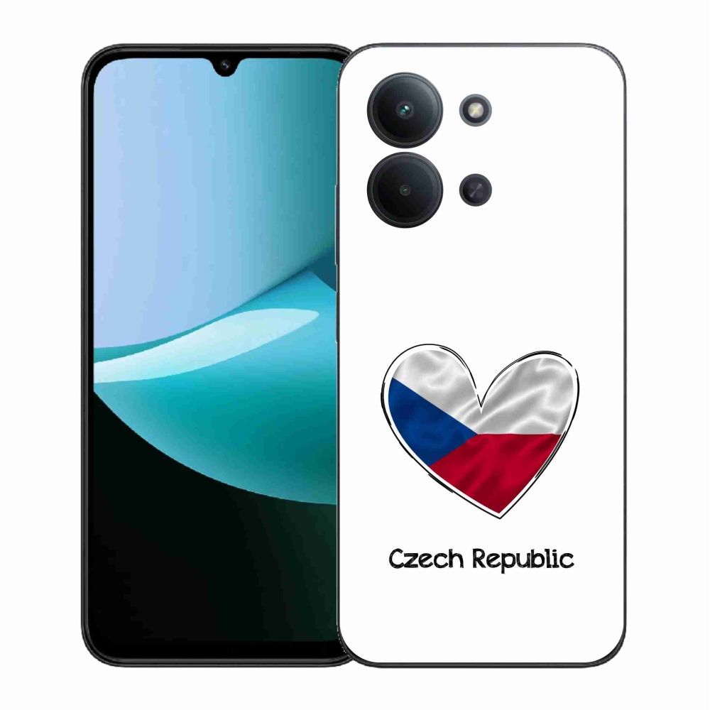 Gél borítás mmCase a Xiaomi Redmi 15C 4G (171mm)/Poco C85 4G (171mm) - szív zászló fehér háttérrel