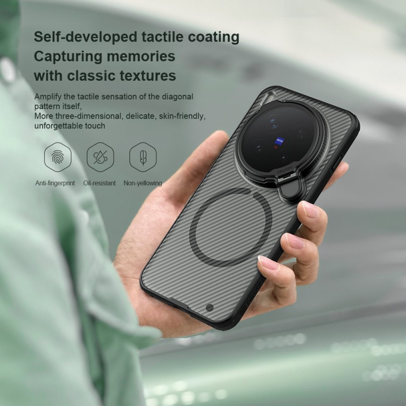 Nillkin CamShield Prop mágneses hátsó borító Vivo X300 Pro átlátszó fekete