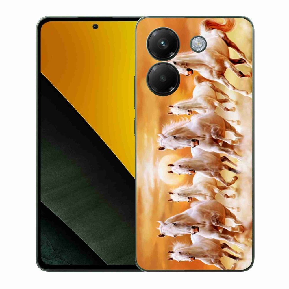Gél borítás mmCase a Xiaomi Poco M7 Pro 5G-hez - lovak 2