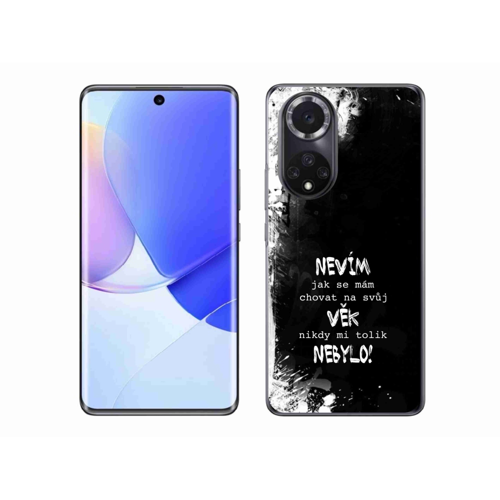 Zselés borító mmCase a Honor 50 készülékhez - vicces szöveg 14 fekete háttér