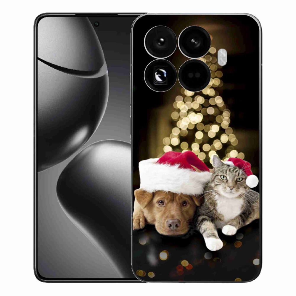 Gél borítás mmCase a Xiaomi 15T Pro számára - Karácsonyi kutya és macska