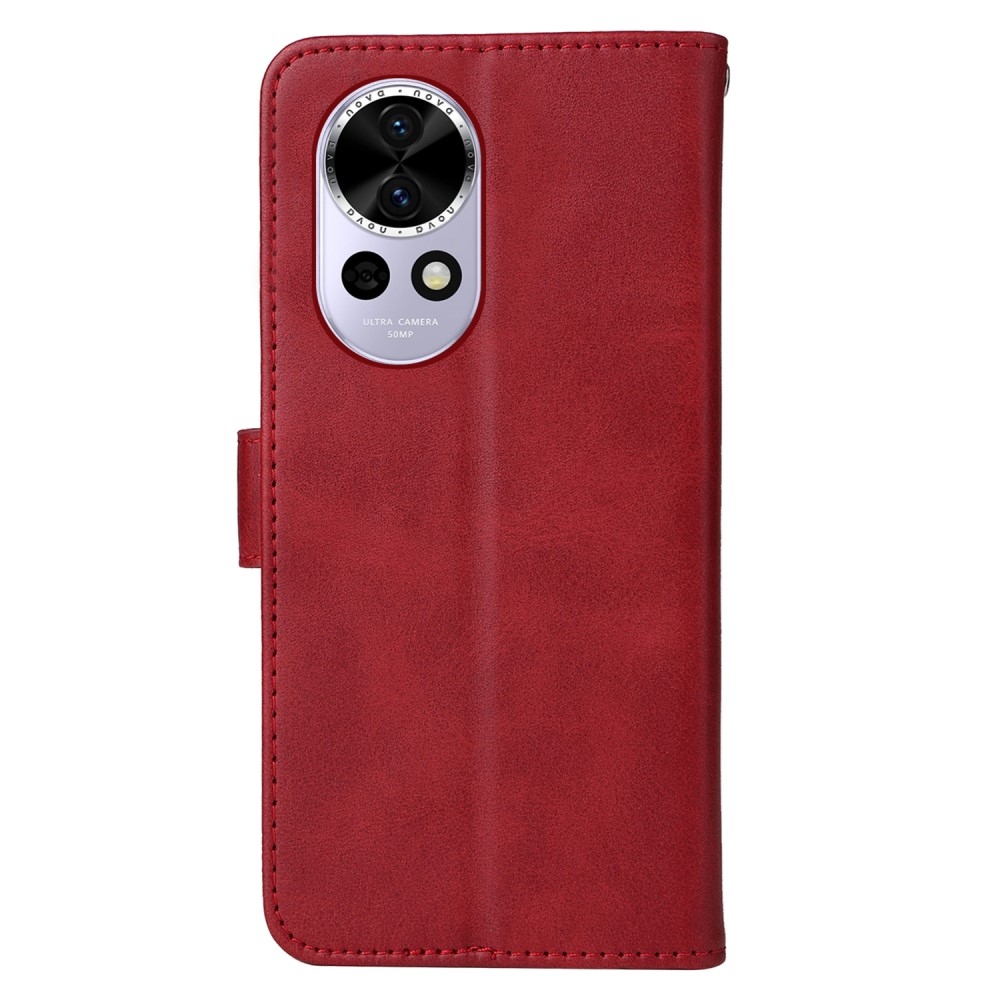 Vérrögök könyv tok Huawei Nova 13 5G-hez - piros