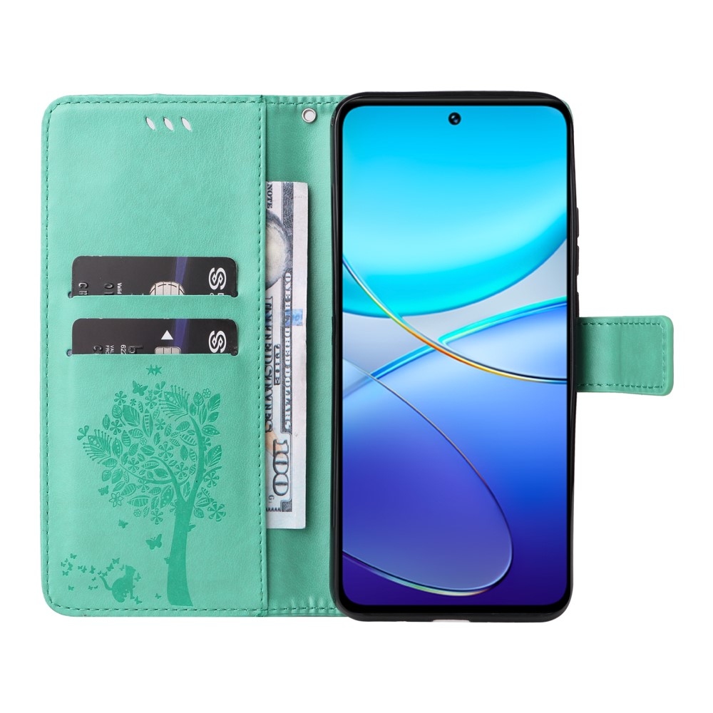 Fa könyv tok a Vivo V40 SE 4G/5G készülékhez - teáskék színű